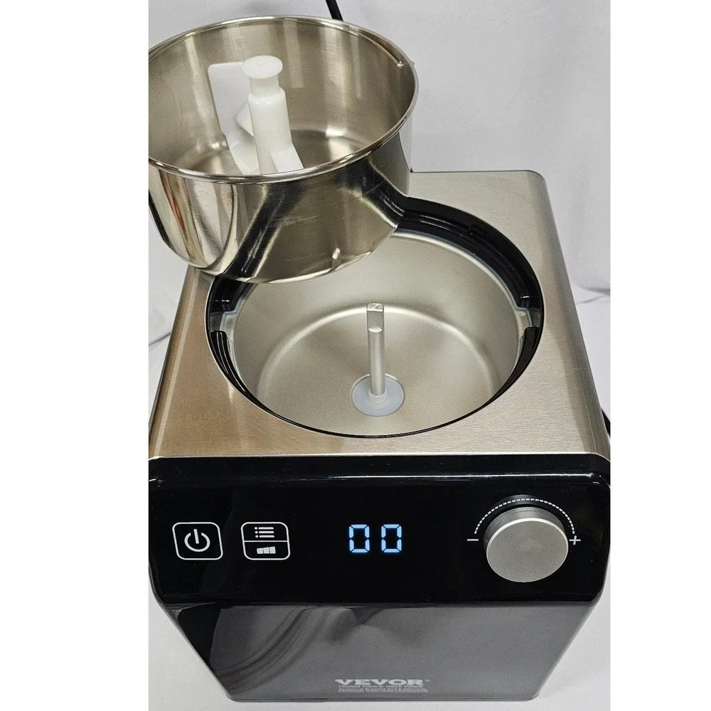 VEVOR‎ Automatic Ice Cream Maker with Compressor 1.5qt Stainless Steel Black